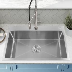 China Top Mount Farmhouse Stainless Steel Kitchen Sink For RV Travel Trailer Garage on sale
