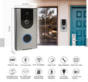 Quality WiFi Wire-free Video Doorbell Camera, HD Image for Home and Office, with PIR Motion Detection, Night Vision wholesale