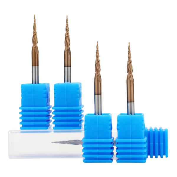 4mm 6mm Router Carving Bits HRC55 Tapered Ball Nose End Mill 10pcs