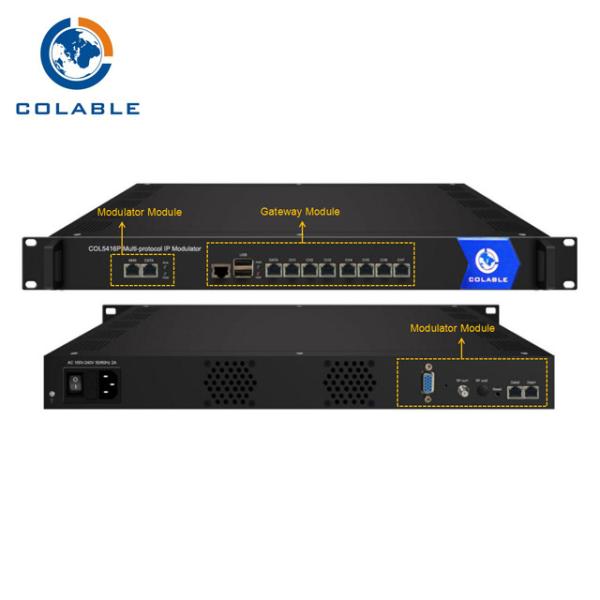 Cheap IP Protocol Converter To Multi Channel RF Modulator QAM DVB - T ISDB - T Output COL5416P for sale