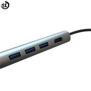 China Kico  New Type C to USB 3.0 8 in 1 HUB with PD 3.0 Charge RJ45 HDMI2.0 8 in 1 type c combo on sale
