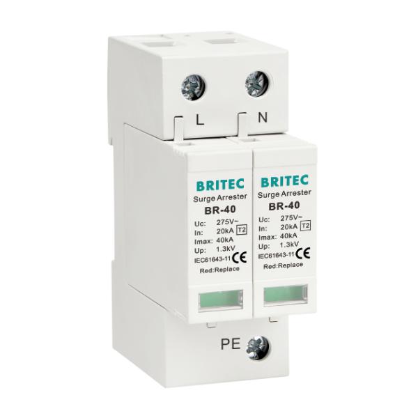 BR-40 2P Surge Protection Device Class II Spd 275v lightning surge protector varistor surge arrester