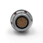 F Series Circular 24 Pin Socket Connector Push Pull Self Locking IP68 PPS