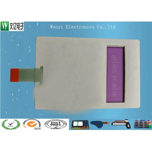Custom Membrane Switch Panel Poly Dome 0.175mm PET Overlay Pink Window