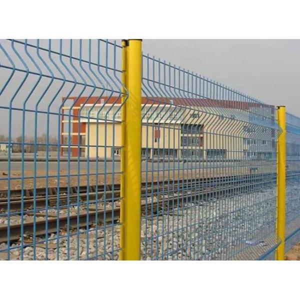 50×100mm 3D Security Fence Metal Wire Fence 5mm With Square Post
