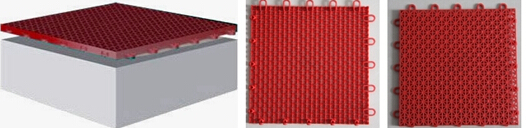 Anti Aging Interlocking Exercise Flooring Multirole 2500N PP No Bulging