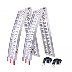 Quality ATV Aluminum Folded Loading Ramp 1500lbs With Safety Ratchet Strap For Trailers Trucks wholesale