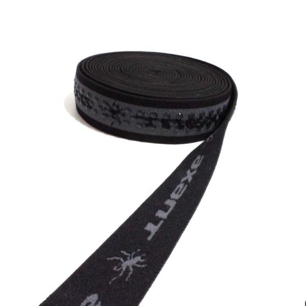 Black 2.5cm Anti Slip Webbing Fitness Silicone Elastic Gripper Tape