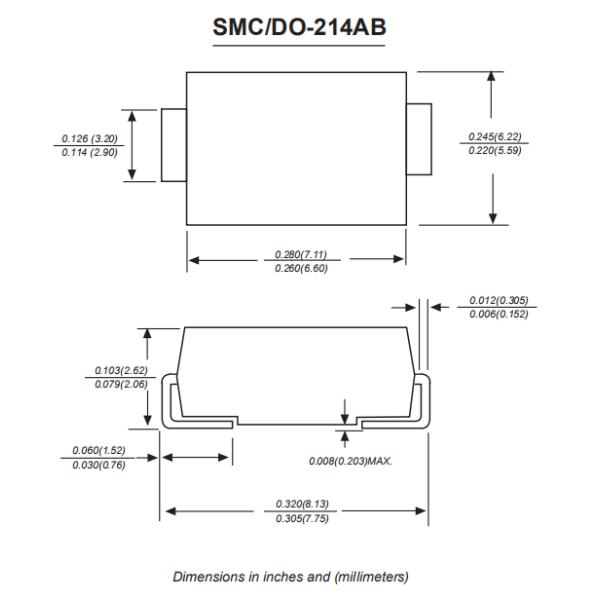 RS3M High Voltage Fast Recovery Diode 3a SMD DO 214AB Package