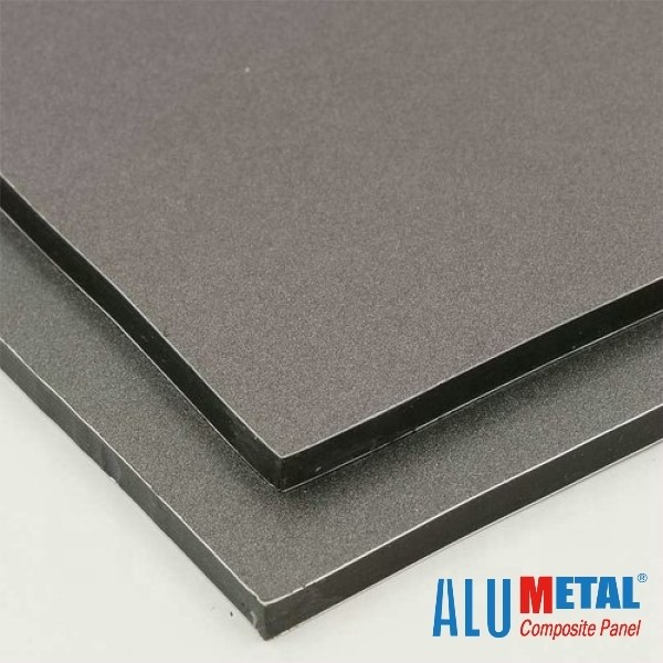 2mm PVDF Coated Acp Aluminum Composite Panel Silver 1220mm Cassette Cladding Plate