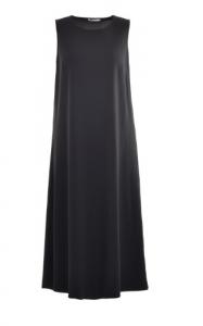 China Black Color Women's Plus Size Long Straight Dresses Without Sleeve on sale
