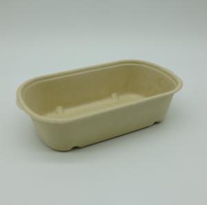 Quality Hot Cold Molded Pulp Trays Microwavable No Artificial Coating Natural Kraft Color wholesale