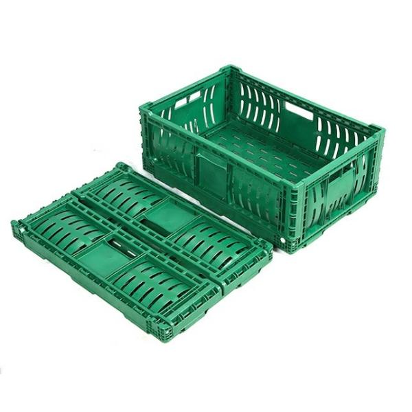 Vented Foldable Fruit And Vegetable Plastic Crates Loading Capacity 20kg