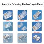 2P2C-8P8C Applicable RJ45 Connector Crimping Machine with 0.5T Crimping Capacity