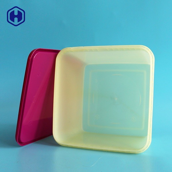 Recycled PP IML Tubs 2800ML 94OZ Thin Wall Square Food Grade Buckets