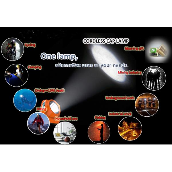 100000 Hours LED Tunnel Light Cordless Mining Luminaire Resistant With OLED Screen