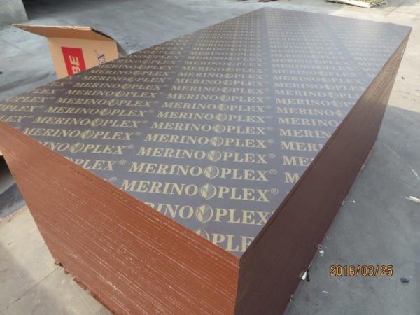 Cheap MERINOPLEX FILM FACED PLYWOOD, building construction plywood.form work.made in china. for sale