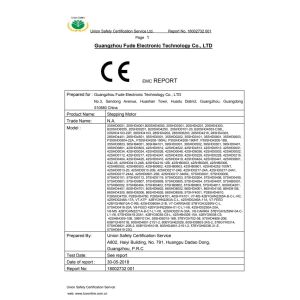 GUANGZHOU FUDE ELECTRONIC TECHNOLOGY CO.,LTD Certifications