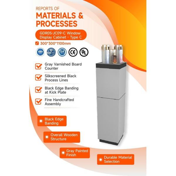 GDR05-JC09-C Retail Display Rack with Black Edge Banding and Optimized Display Space for Fashion Boutique