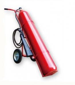 China 30KG CO2 Fire Extinguisher Red Cylinder Trolley for Class B Fire Fighting on sale