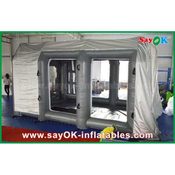 Giant Gray Custom Inflatable Products PVC Inflatable Spray Booth For Car