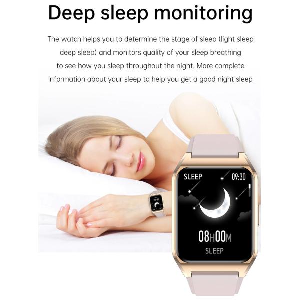 Multi Sport Modes Fitbit Smartwatch 1.69 Inch Blood Oxygen Monitoring For Health