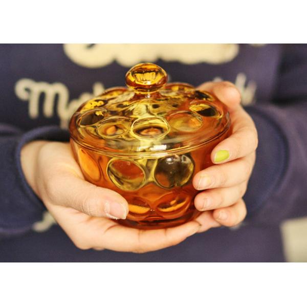 Household Decorative Wide Mouth Glass Jars Embossed Surface Handling