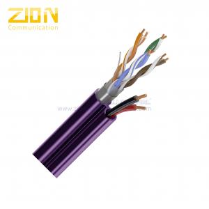 Quality Network Cable UTP CAT5E 24 AWG LSZH Jacket with DC Power Wire for IP Camera wholesale