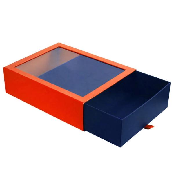 Others Box Type Custom Paper Drawer Cardboard Gift Packaging Box with Clear PVC Window