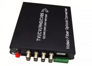 Quality 4CH 1080P AHD/CVI/TVI Video To Fiber Optic Converter With 1CH RS485 wholesale