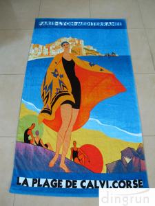 China Double Sided Fibre Reactive Print Promotional Gym Towels For Outdoor Sports , Large Size on sale