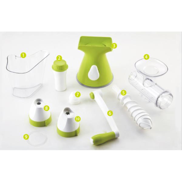 Cold Press Non Electric Ice Cream Maker 270x235x285mm Compact Design