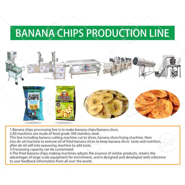 HFD manufacturer 150KG/H-2000KG/H Program Automatic Banana Chips Machine Plantain Chips Making Machine