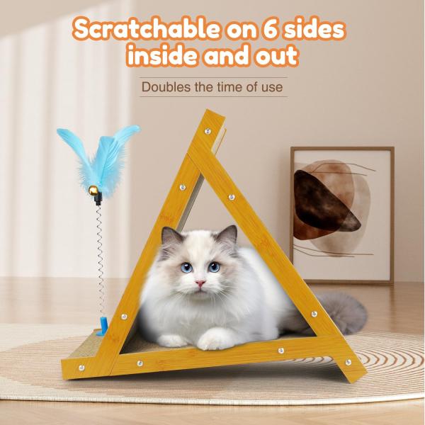 MEOW LOVE Luxury Retro Style Cat Scratch Board Sustainable Corrugated Paper Pet Bed for Small Animals Comfortable Modern Sofa