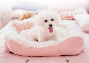Quality  				Cute Design Fleece Bows Pet Pads Cushion Warm Dog Beds 	         wholesale
