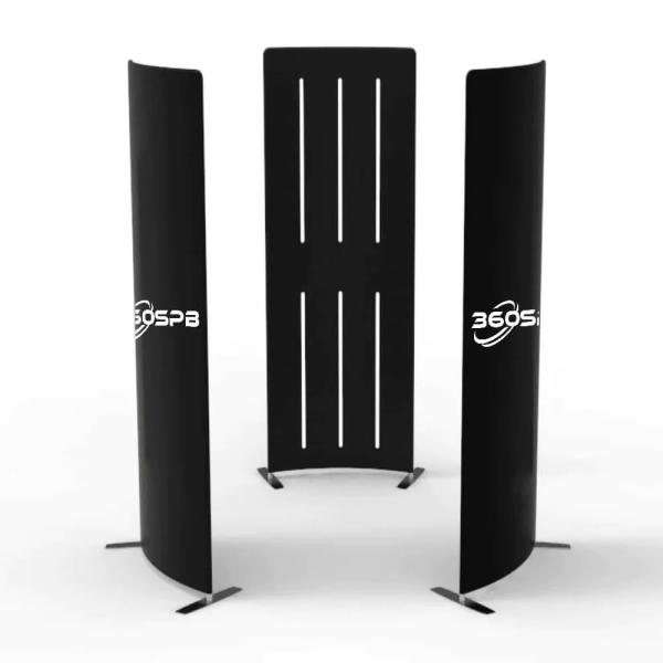 Wall Portable 3 Panels 360 Photo Booth Enclosure Backdrop With LED Lights