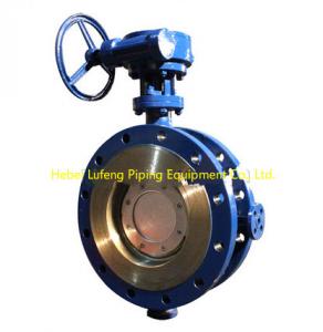 China Worm Gear Actuated Flange Triple Eccentric Butterfly Valve on sale