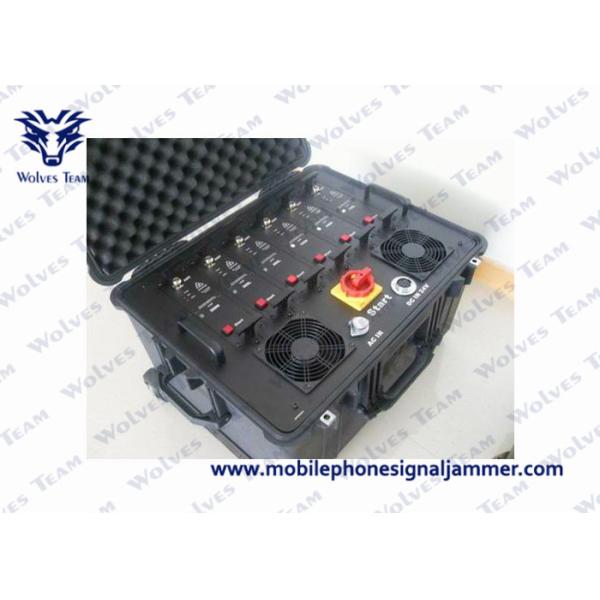 Powerful Vehicle Military Draw Bar Box 6 Channels Walky-Talky UHF VHF Jammer Output Power 300W