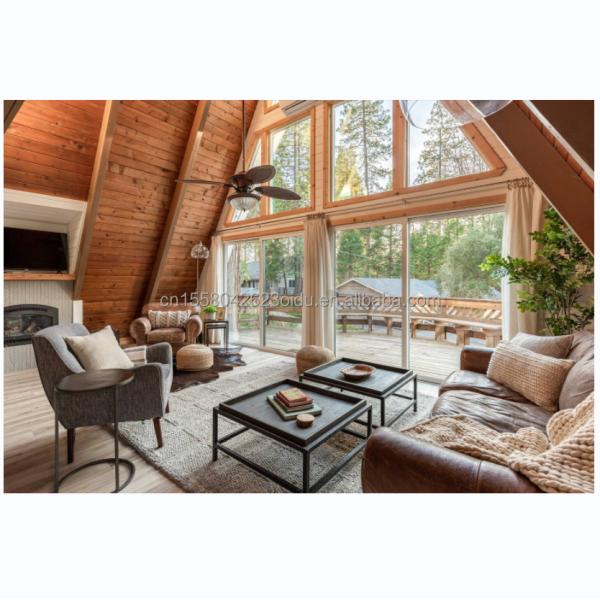 Customized Color Steel Frame Modern Luxury Design Prefabricated Wooden Garden Chalet Tiny Modular Prefab Houses Villa for Shop