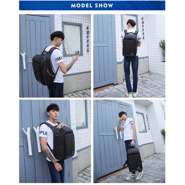 Air Cushion Belt Waterproof Men Business Backpack 20-35 Litre