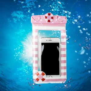 China Clear Waterproof Cell Phone Pouch Cartoon Waterproof Mobile Pouch Cover Floating on sale