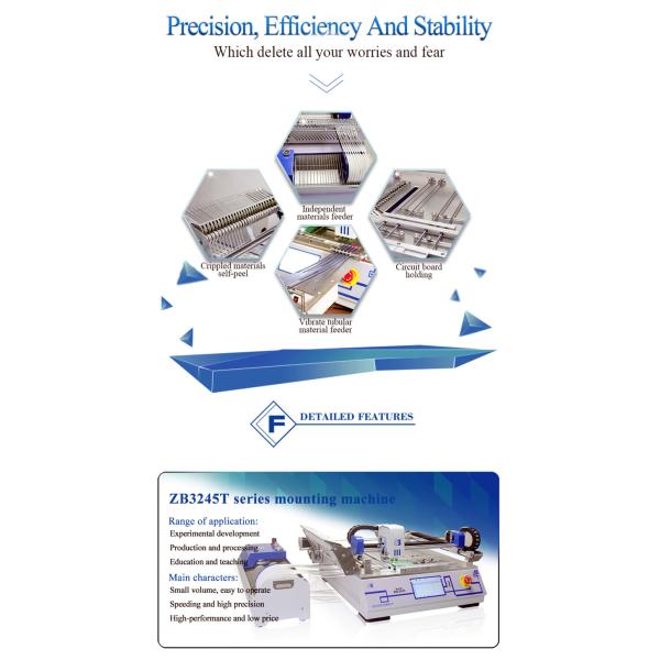 2 Heads 800x780x380mm Desktop 150W SMT Pick & Place Machine