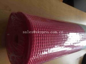 China Durable Custom Printed EVA Red Yoga Mat , Foam Rubber Sheets For Fitness Club on sale