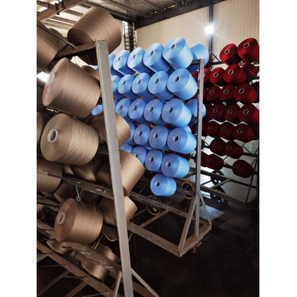 Colorful Dyed 100 Polyester Yarn Ne 50S/3 With TFO Technique