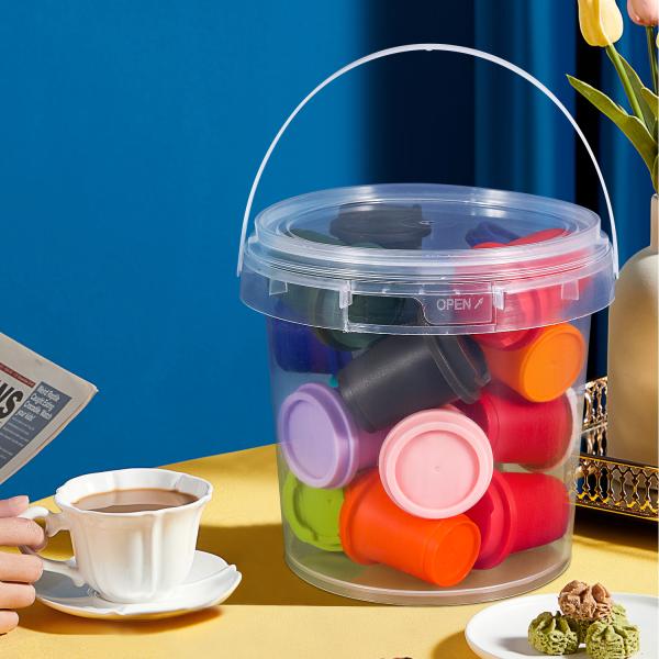 Halloween Coffee Popcorn Candy Storage Container Mini Plastic Bucket with Supplied Logo