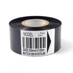 Quality 35mm 100m Black Packaging Consumables , Hot Stamping Ribbon For Date Coder wholesale
