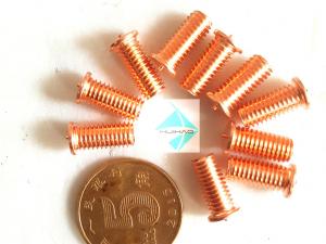 Coppered Steel Threaded Stud Welder Pins 1/4 For Capacitor Discharge Welder