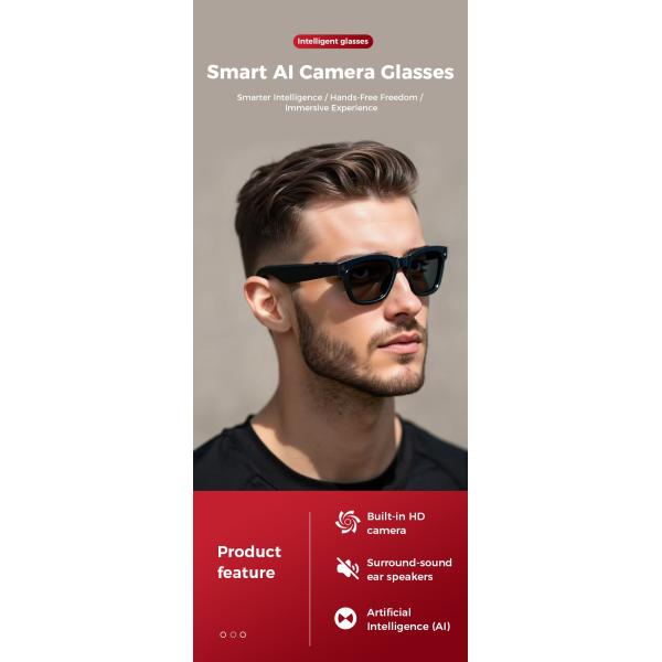 Classic Smart Glasses High Frequency Operating Frequency Level 2.402GHz-2.480GHz Luxury Fashion Designers