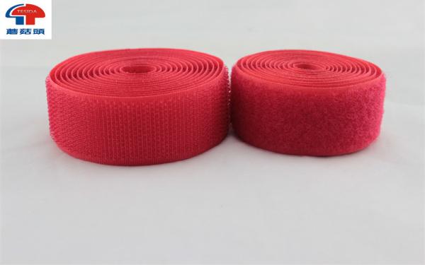 Cheap Red Magic sew on hook and loop fastener / roll hook and loop closures High Sticky for sale