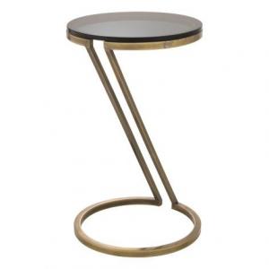 China Living Room Coffee Table With Steel Base Polished Pedestal Wood Top ISO9001 on sale
